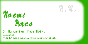 noemi macs business card